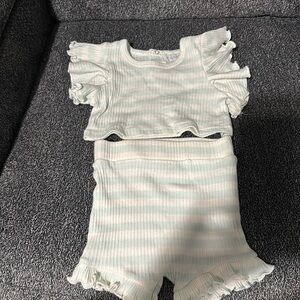12 months old baby girl summer two pieces outfit!